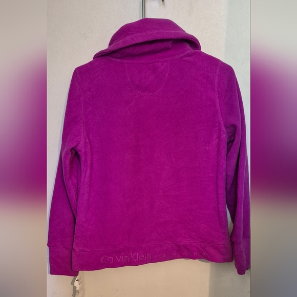 Calvin Klein Magenta Fleece Jacket SZ.S NWT - Picture 2 of 6